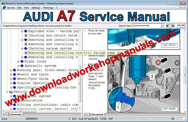 audi a7 service manual